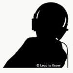 Child in silhouette with headphones